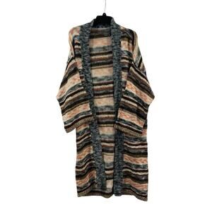 Anthropologie Lizzie Shimmer Knit Duster Kimono Cozy Granola Womens Cardigan O/S